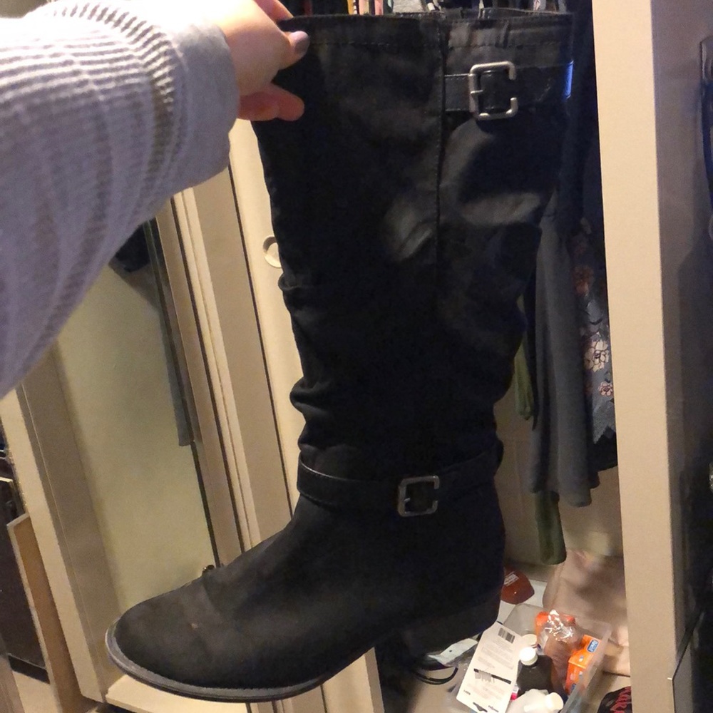 Tall black boots